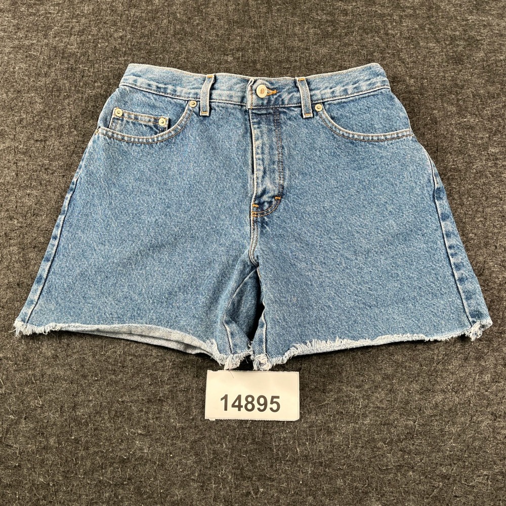 Vintage London Jean Denim Shorts Women 4 Blue Excellent Raw Hem Made in Canada